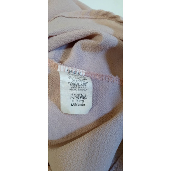 Fashion Nova Pastel Pink Tie Waist Crop Blouse Size Large - Picture 5 of 5